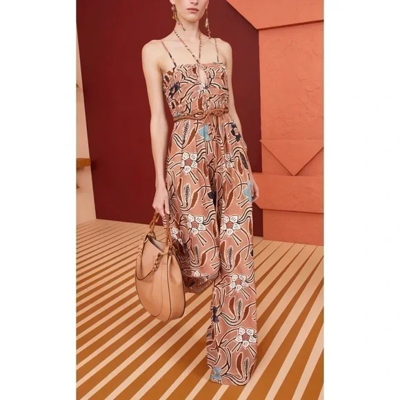 Ulla Johnson Floral Silk Wide-Leg Khalida Jumpsuit